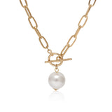 Long Necklace with Pearl Pendant