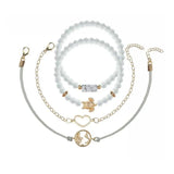 Classic White 4 Bracelets Set