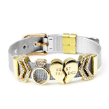 Stainless Steel Ring and Friends Watch Belt Bracelet