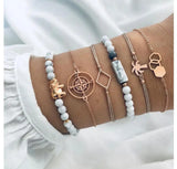 Classic White 6 Bracelets Set