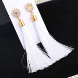 Bohemian Long Silk Earrings