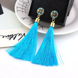 Bohemian Long Silk Earrings