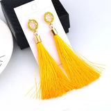 Bohemian Long Silk Earrings