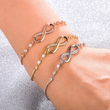 Box Bracelet with Infinity Charm