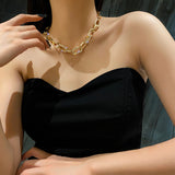 Chain Style Choker with Zircon Stones