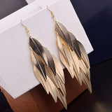 Baroque Multi-layer Leaf Drop Earrings