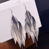 Baroque Multi-layer Leaf Drop Earrings