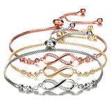 Box Bracelet with Infinity Charm