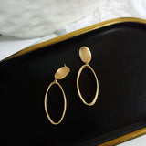 Long Oval Earrings