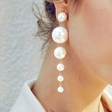 Trendy Long Pearl Earrings